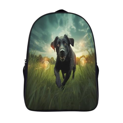 Sacs d'école 2 compartiment avec imprimé chien courant 3d pour un rangement optimal