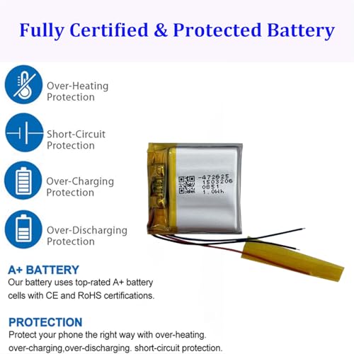 Batterie pour Ja-Bra Evolve 65 75 80 de remplacement AHB472625PLT