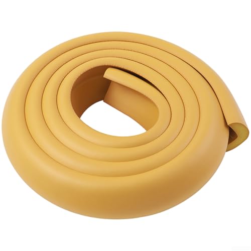 Mjukt gummikantskydd för babysäkerhet med L-formad design och starkt stöd, anti-kollisionsremsor för att skydda möbelhörn (träfärgad)