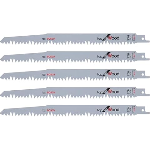 Bosch Professional 5 Recip Saw Blades for Wood Cover