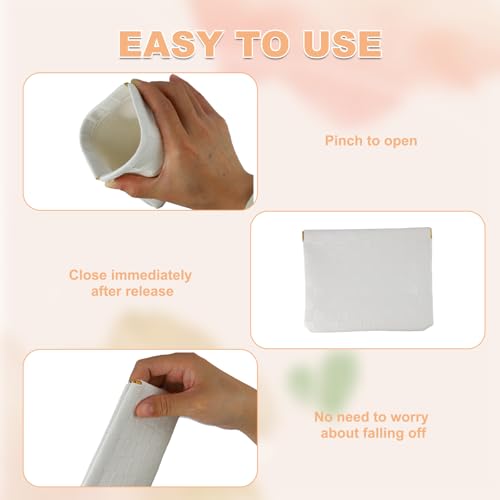 Small Makeup Bag for Purse 3 Pcs Small Pouches for Purse, Mini Pouch White Waterproof Tiny Pouch, can be Used to Hold Lipstick, Change, Headphones, Glasses4