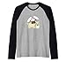 Conejo de Pascua Pug Amantes Huevos Cesta Orejas de Conejo Lindo Kawaii Camiseta Manga Raglan