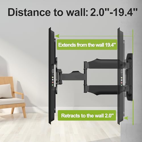 image for USX MOUNT Full Motion TV Wall Mount Bracket for Most 32-60 Inch TVs Up