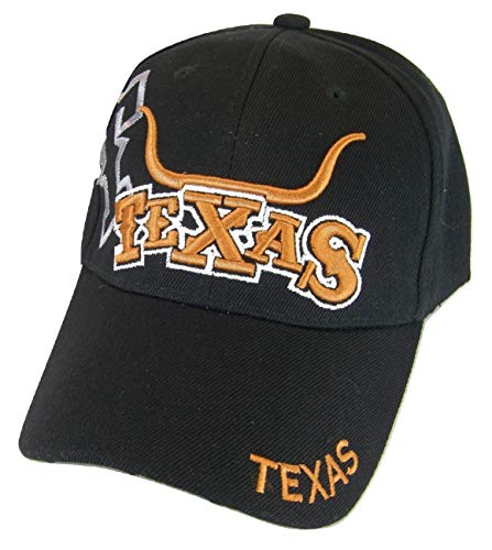Texas Longhorn y bandera del estado gorra ajustable miniatura 1