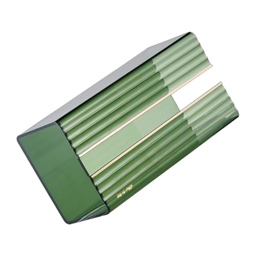 NUOBESTY Porta Pañuelos Creativos para Baño y Lavabo, Caja de Pañuelos sin Perforaciones en Verde Transparente, Montaje en Pared Vertical y Horizontal, Estuche Organizador Multifuncional
