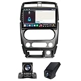 Autoradio Android 14 pour Suzuki Jimny 3 2005 2019 Écran Tactile IPS 9 Pouces avec caméra de recul HD DVR CarPlay et Android Auto sans Fil GPS BT Écran Tactile WiFi 4G(C10)