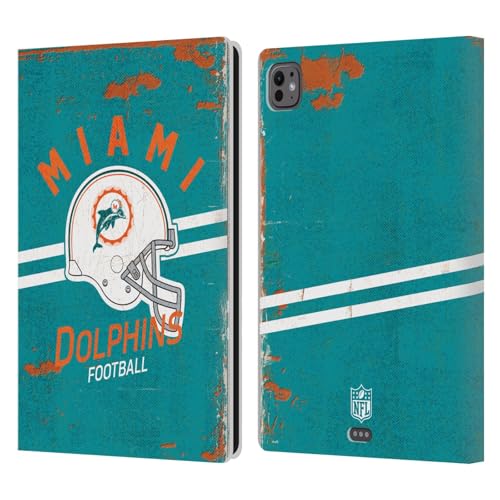 Étui Portefeuille iPad Pro 11 M4 NFL Miami Dolphins Anti-Rayures et Chocs