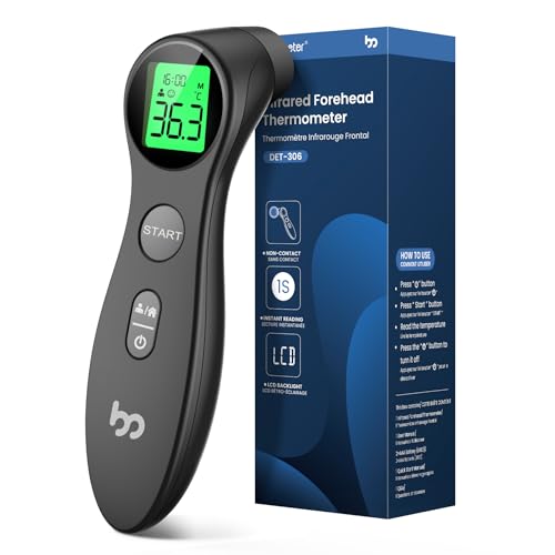 Kontaktloser Fieberthermometer für Babys, Für Kinder und Erwachsene,Stirn-Infrarot Digital-Thermometer, Stirn-Infrarot-Thermometer Digital,...