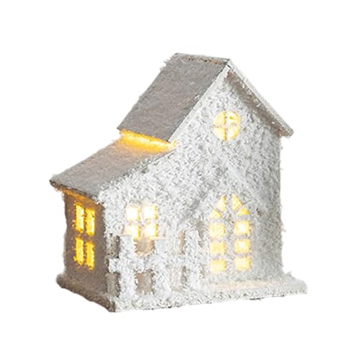 または丸いミニチュア家庭用の暖かい LED バッテリーを備えた天然木の家の装飾