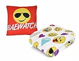 Emoji Pals Baewatch Pillow & Throw Set, Red
