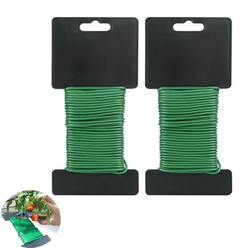 Molyorch 2.5mm 20M Fil de Jardin, Liens de Jardinage pour Plantes, Attache Plantes Souple pour Plantes, Fleurs, Légumes et Vignobles, Flexible avec âme en Acier