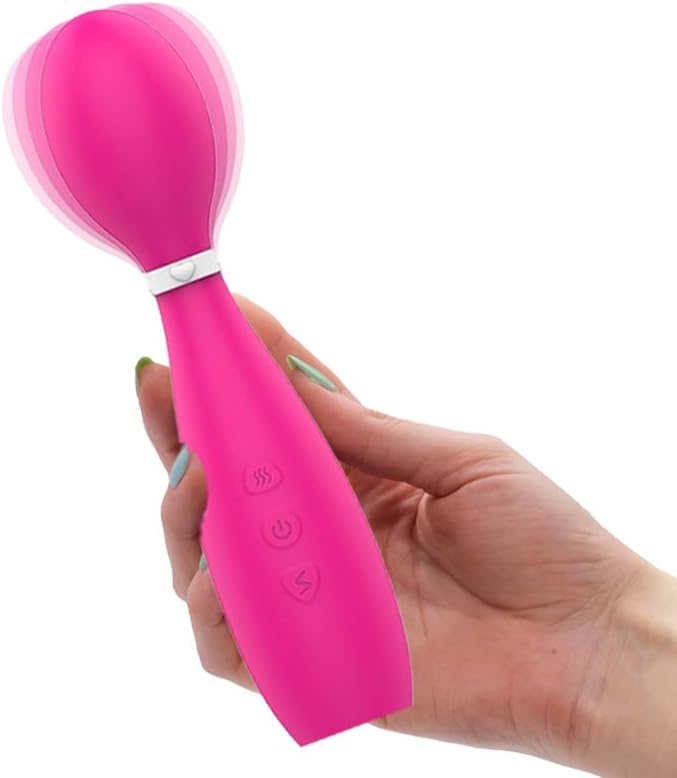 Massager for Women, 11 Modes Cordless Handheld Massager for Neck Back Muscles, Powerful Portable Electric Pulse for Body & Leg Pain Relief (Red)