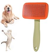 Dog Brush, Cat Brush, Deshedding Brush for Cats, Dog Brush for Short Haired Dogs,Self Cleaning Sl...