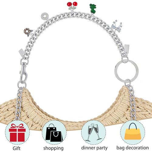 Image of Silver Cute Bag Charms Wallet Chain Keychains Gold Chain For Purse Purse Accessories For Handbags For women