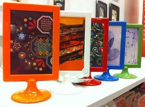 MISSING STAND Standing Frame Color Photo Frames 4 X 6 Each Frame Holds 2 Pictures Wedding, School,Party Table Number (Green)