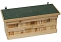 Woodside Wooden Garden Nesting Wild Bird Box for Small Birds, Sparrow Colony Terrace with Weather Protected Roof, 3 Nesting Chambers, Easy Wall Mount