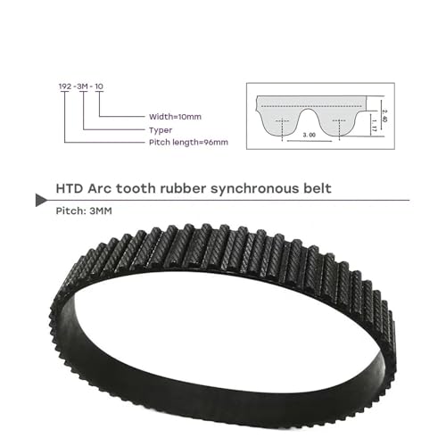 Courroie de synchronisation HTD 3M avec pas de 3mm pour un guidage haute précision