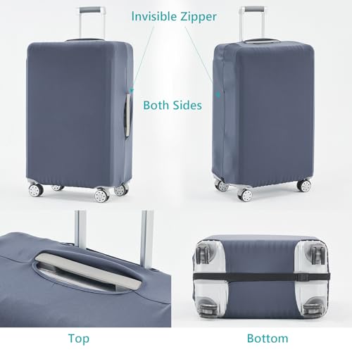 Image of Travelkin Luggage Covers For Suitcase Tsa Approved Suitcase Cover Protector, Navy-Blue, M