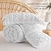 Bedsure Tufted Boho Comforter Set Twin Size - Bright White Boho Bed Set, GentleSoft™ 2 Pieces Farmhouse Shabby Chic Embroidery Bedding, Gifts for Woman, Soft Jacquard Twin Comforter for All Seasons