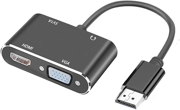 HDMI Splitter for MacBook Pro/Air, 2 in 1 HDMI to VGA Multiport Converter Adapter for HDMI Output and VGA Big Screen Display, for MacBook pro air, HDTV, Laptop, Desktop, Monitor