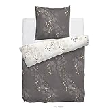 hnl bettwäsche cannes 100 % Twill-Baumwolle HNL Living Porana Bettwäsche mit Velvet Touch 135x200 + 1x 80x80 Taupe