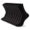 Irisbear Mens Cotton Crew Socks Athletic Workout Long Boot Socks Size 9-11 Black