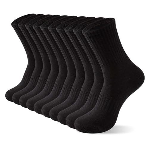 Irisbear Men's Cotton Athletic Crew Socks