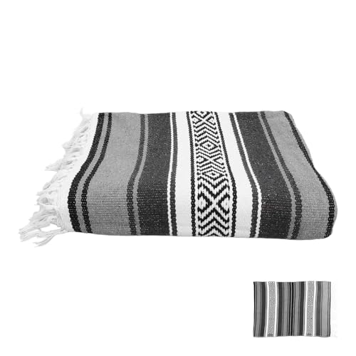 Esterilla de yoga jacquard y manta mexicana de 130x180 cm para sofá