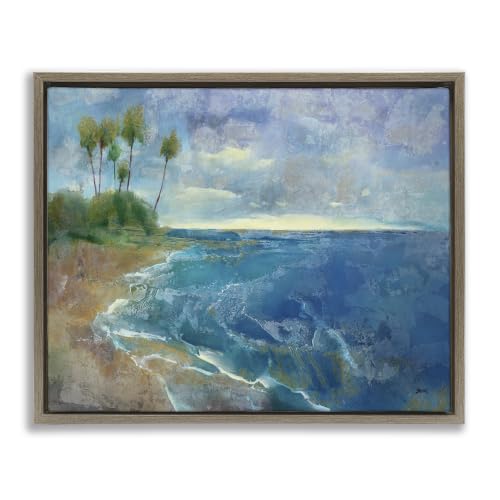 Modern Pattern Tropics Coastal, 25 x 31 Inch Canvas in Floater Frame