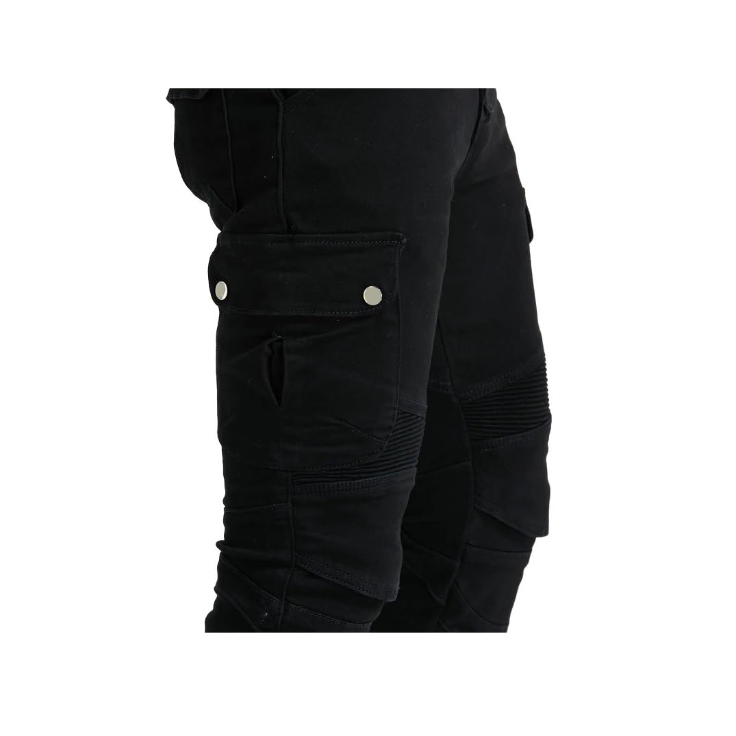 Hombre Moto Jeans Motocicleta Pantalones con Forro Protector de Aramida