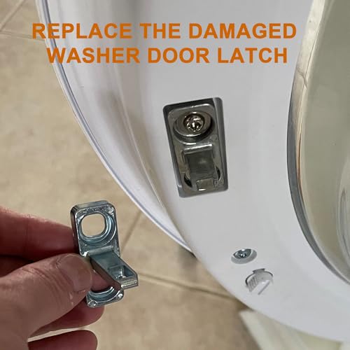 Image of 2Pcs 5304505088 Washer Door Latch Fits for Electrolux Frigidaire Front Load Washers, Replacement Washing Machine Door Strike AP6031188, 4452319, PS11766033, Fix Door Won't Close, Leak, Start Issues