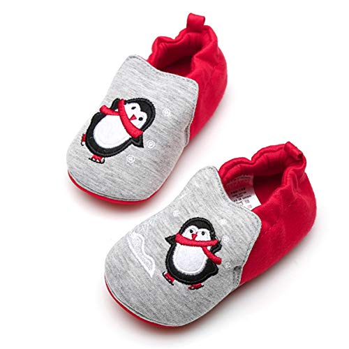 1-3 Year Infant Baby Boys Girls Slipper Soft Sole Non Skid Sneaker Toddler First Walker Shoes (Grey-001, 2_Years)