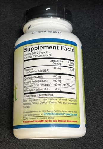 Ortho Molecular Natural D-Hist - 120 Capsules