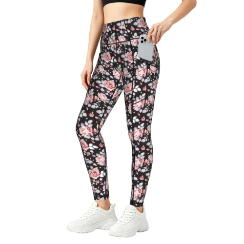 Pantalon de yoga ample avec motifs floraux bohèmes et légers
