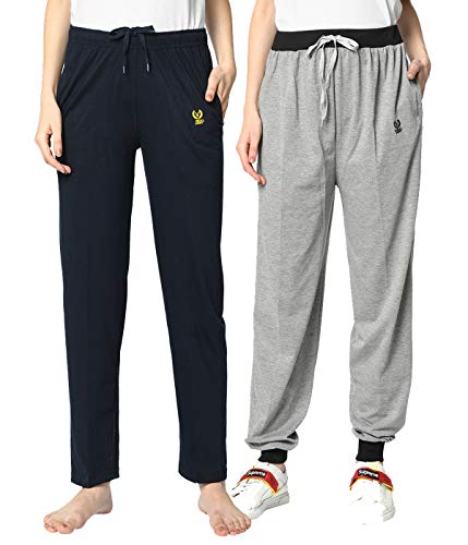 Image of Mack Jonney Cotton Blended Regular Fit Trackpants for Women(Pack of 2)-D9 MLG 4Mlg 02-P