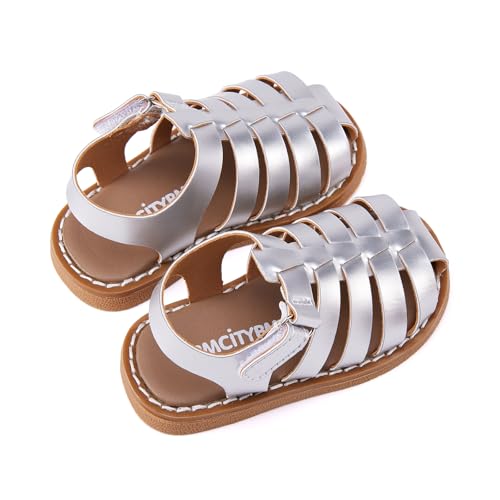 Image of BMCiTYBM Baby Boy Girl Closed Toe Sandals Infant Summer First Walking Shoes Non-Slip Fisherman Sandals 6 9 12 18 24 Months