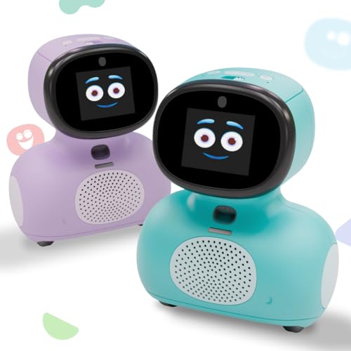 MIKO Mini Twin Pack (Purple+Blue): AI-Enhanced Intelligent Robot Designed for Children|Fosters STEM Learning & Education|Interactive Bot Equipped with Coding|Ideal Gift for Boys & Girls of Ages 5-12