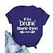 Noffish Drinking Shirt for Women If I'm Drunk Blame Them T Shirt (Blue,XX-Large)