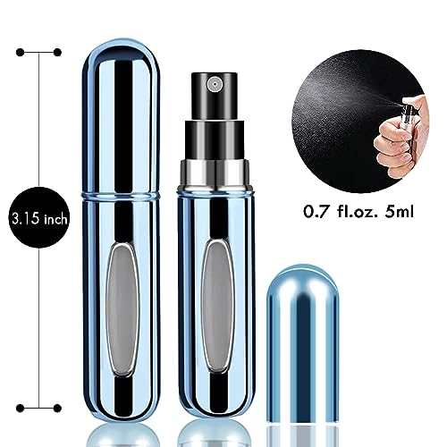 Rosiya Perfume Atomiser pack of 5pcs Perfume Travel Bottle, 5ML Refillable Perfume Spray Bottle Easy to Refill Empty Atomiser Bottle for Purse, Handbag, Pocket and Luggage (Glossy) - Image 3