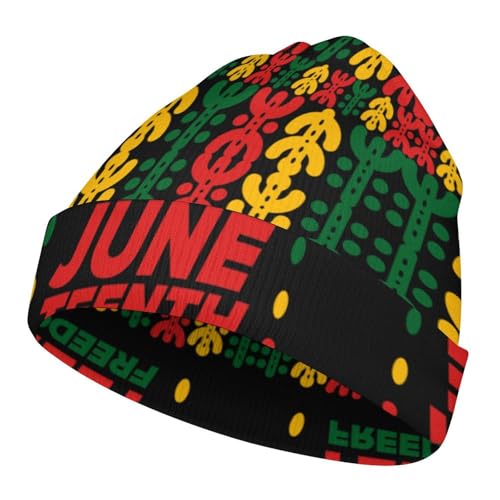 Happy Juneteenth Day Freedom 1865 Kids Beanie Hat for for Girls Boys Children Cap Winter Knitted Chemo Cancer Headwear Accessories Gifts Decoration Black