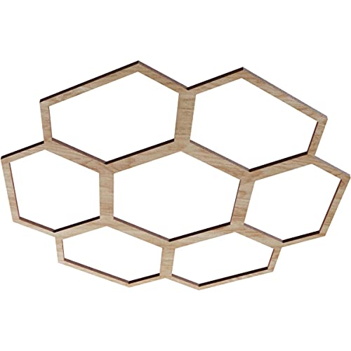 Image of Ekena Millwork 20 inchOD x 8 1 /2 inchID x 1 /4 inchT Florin Wood Fretwork Pierced Ceiling Medallion, Red Oak