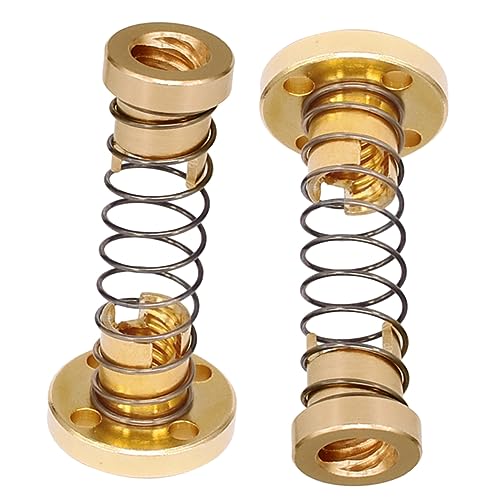 GLEAVI 2sets Stainless Steel Lead Screw Kit with Copper Nuts for Printers Easy to Install Low Maintenance for Home Shop Printing