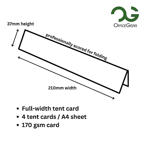 OfficeGear Wide Tent Cards 4-up [55 Sheets - Image 2