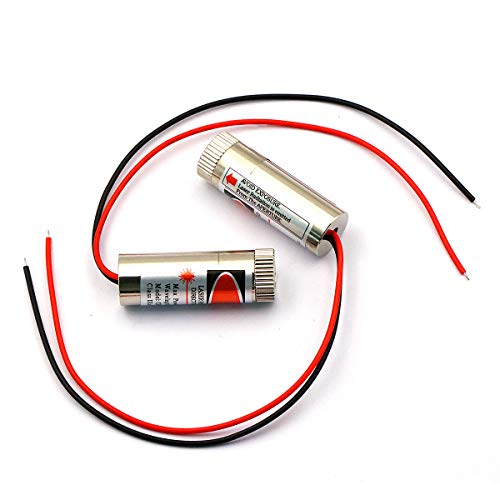 DaFuRui 3Pack (Dot Laser)650nm Focusable Focus Adjustable Lens Laser Red Dot Diode Module 3-5V with Driver Plastic Lens