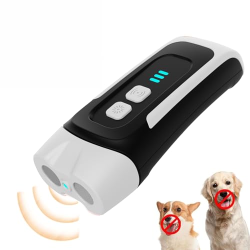 Antiladridos para Perros 2025, portátil ultrasónico para Perros, Ajustable frecuencia antiaboiement pour Chien para Perros Grandes, medianos pequeños, Perros, ultrasonidos antiladridos con luz LED