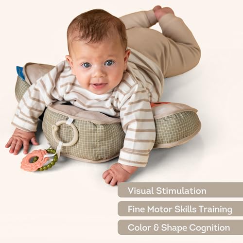 Image of Taf Toys Tummy Time Ergonomic Support Toy & Teether for Infant Newborn Supportive Baby & Neck Strengthening Develops Muscles for Crawling Montessori Sensory Toy Tummy Time Toys 0-6 Months