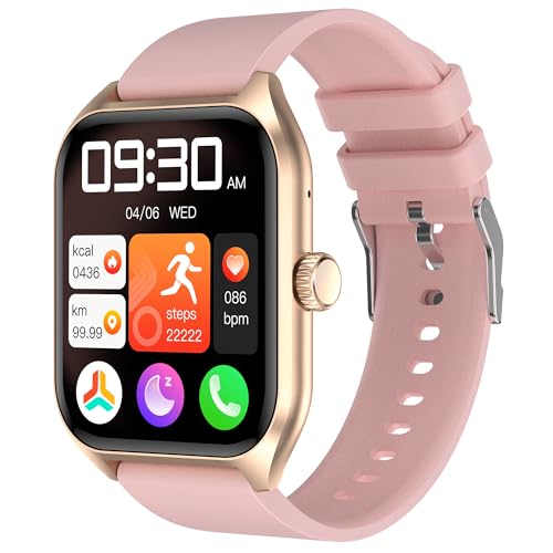 JIWMYIN Reloj inteligente H68 para hombre (contestar/marcar llamadas), reloj inteligente de fitness para mujer, monitoreo del sueño, calorías de pasos, indicación de información de llamadas,