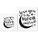 AZDIY Reusable Stencil Set- Love You to The Moon and Back Stencils (2 Pack) - Word Stencils for Painting on Wood– Farmhouse Quote Painting Stencil - for Home Décor & DIY Projects