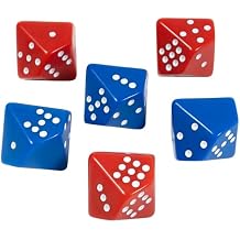 LEARNING ADVANTAGE Subitizing Dice - Set of 6 - Hands On Math Manipulative - Teach Early Numeracy - Math Games for Kids