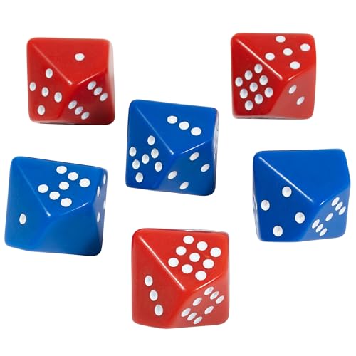 LEARNING ADVANTAGE Subitizing Dice - Set of 6 - Hands On Math Manipulative - Teach Early Numeracy - Math Games for Kids